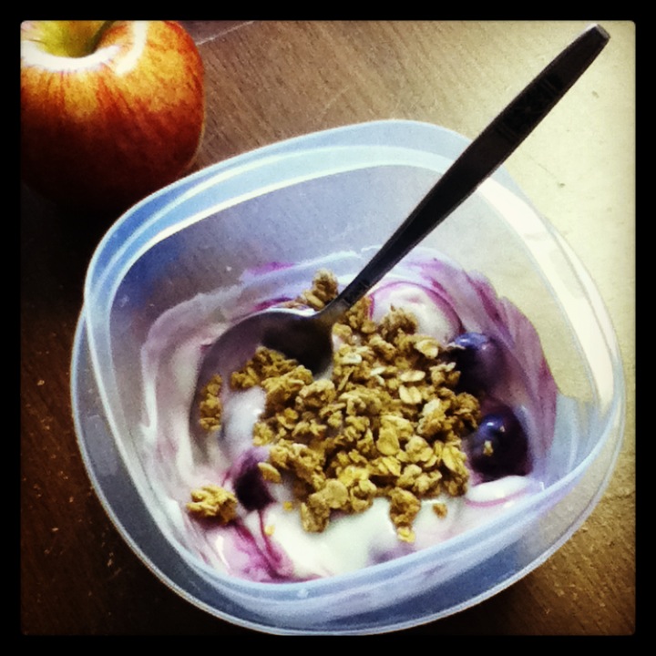 Breakfast Yogurt Blueberries Granola